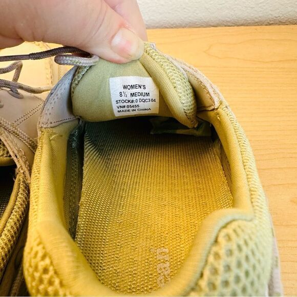 LL Bean Light Gray Leather Green Boat Shoes Women’s Size 8.5 - Picture 5 of 7